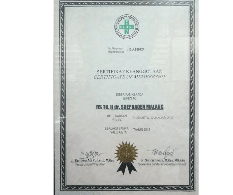 Sertifikat Keanggotann