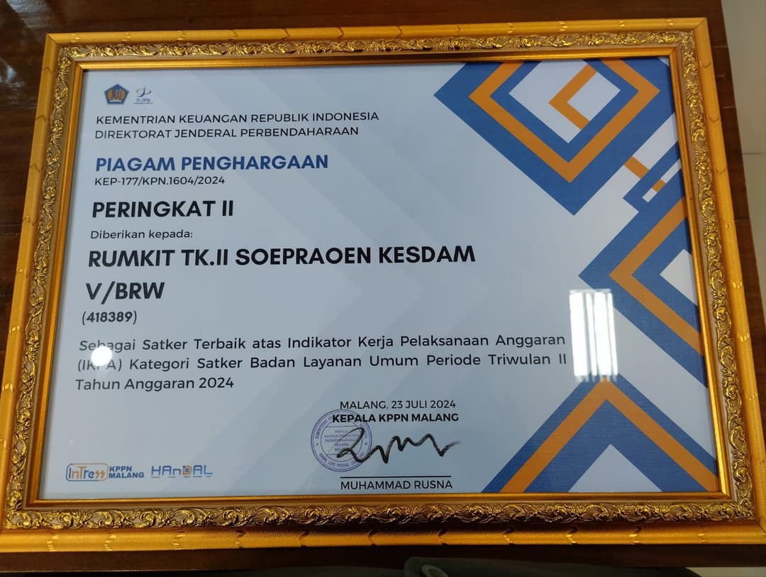 Satker Terbaik IKPA (Indikator Kerja Pelaksanaan Anggaran) TW. II Ta. 2024